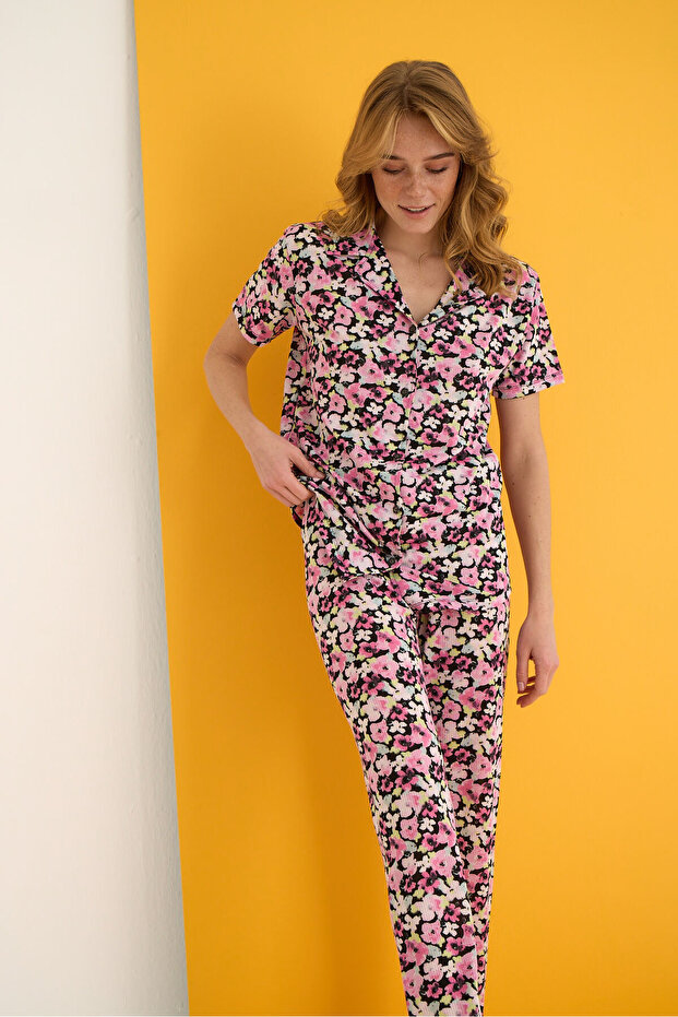 طقم بيجامة هيلين بأزرار - 2