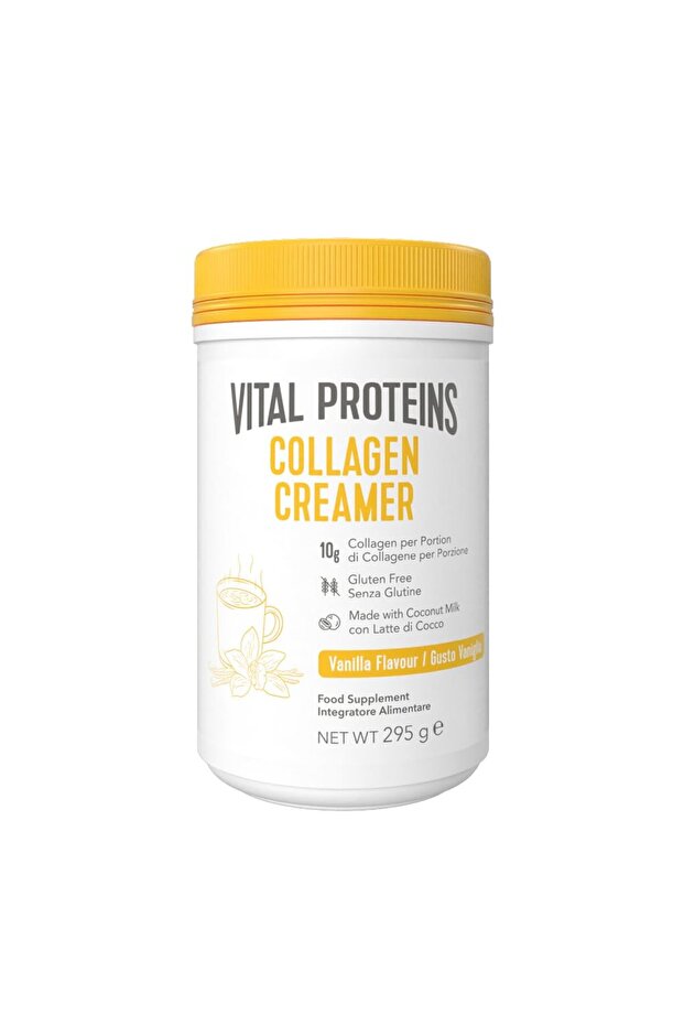 Collagen Coffee Creamer, Dairy-Free, Low Sugar, Collagen Peptides, MCTs, Vanilla, 295g