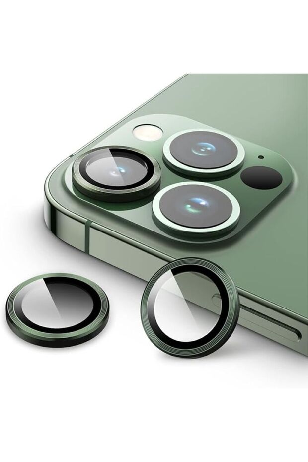 واقي عدسة الكاميرا ذو اللون الأخضر فائق التحمل ومضاد للخدش متوافق مع هاتف iPhone 12 Pro Max