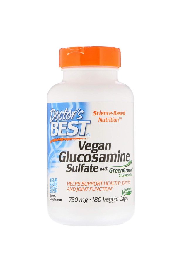 Doctor's Best Vegan Glucosamine Sulfate with GreenGrown (750mg, 180 Veggie Caps)