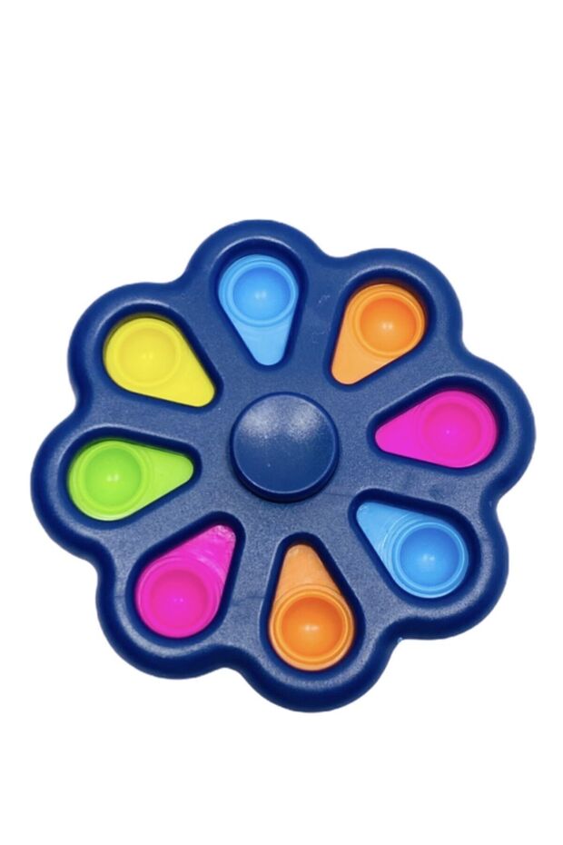 Popit Stres Çarkı Fidget 8 Popit Li Push Bubble Mavi - 2