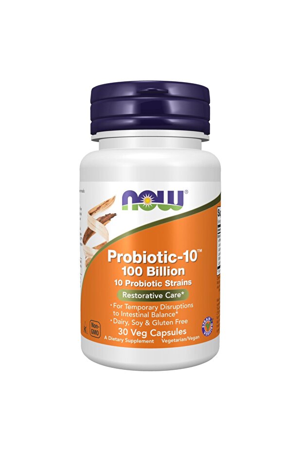Probiotic-10™, 100 Billion, 10 Strains, Dairy/Soy/Gluten-Free, 30 Veg Capsules