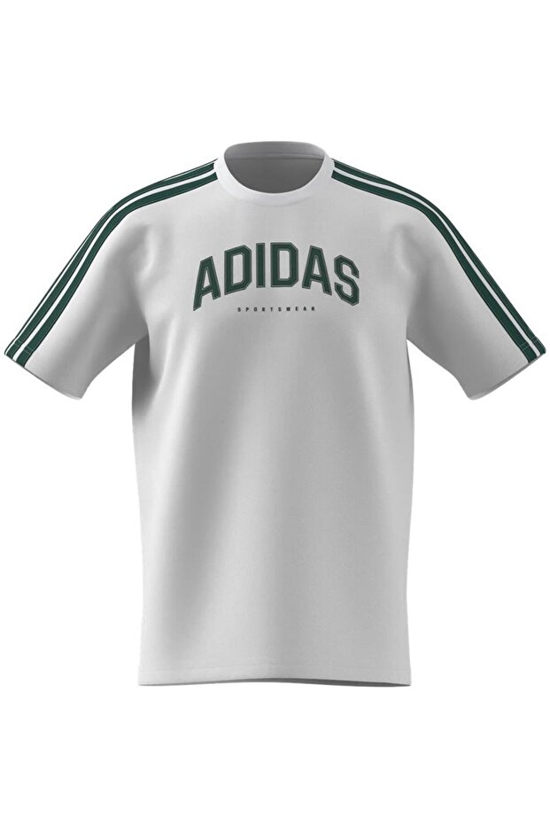 Erkek Beyaz Graphıc Tee (short Sleeve M C Colleg Tee Jj3868 - 7