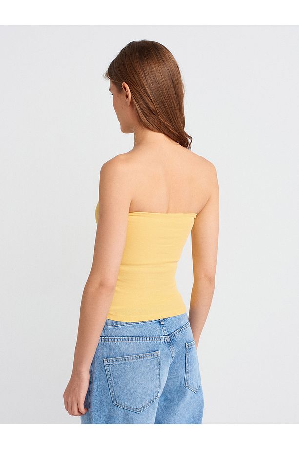 20659 Crop Top-Sarı - 2