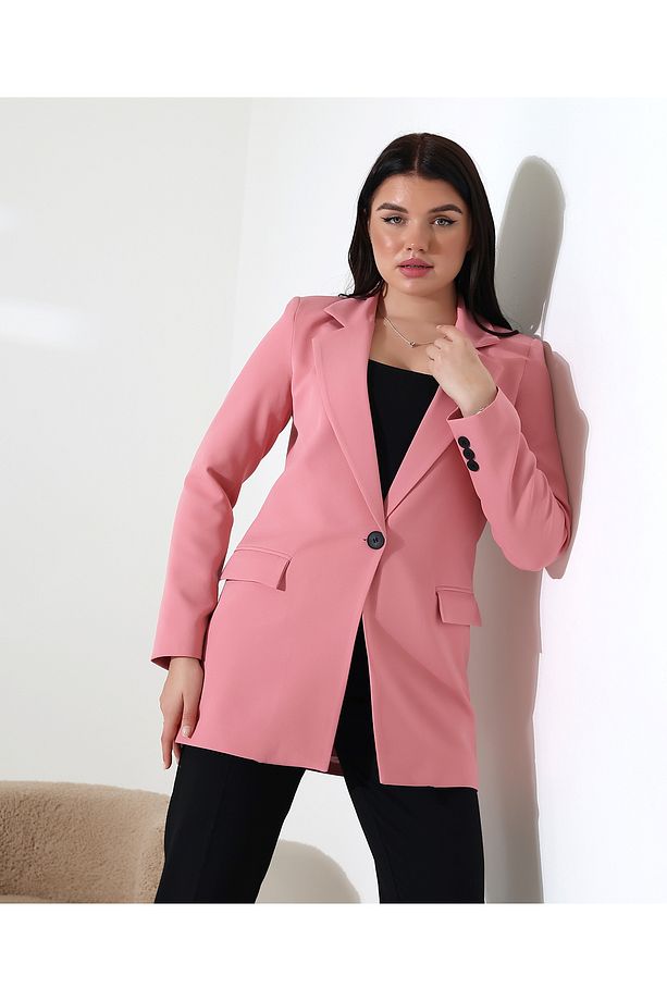 KOPYA - Tek Düğmeli Blazer Model Ceket - 1