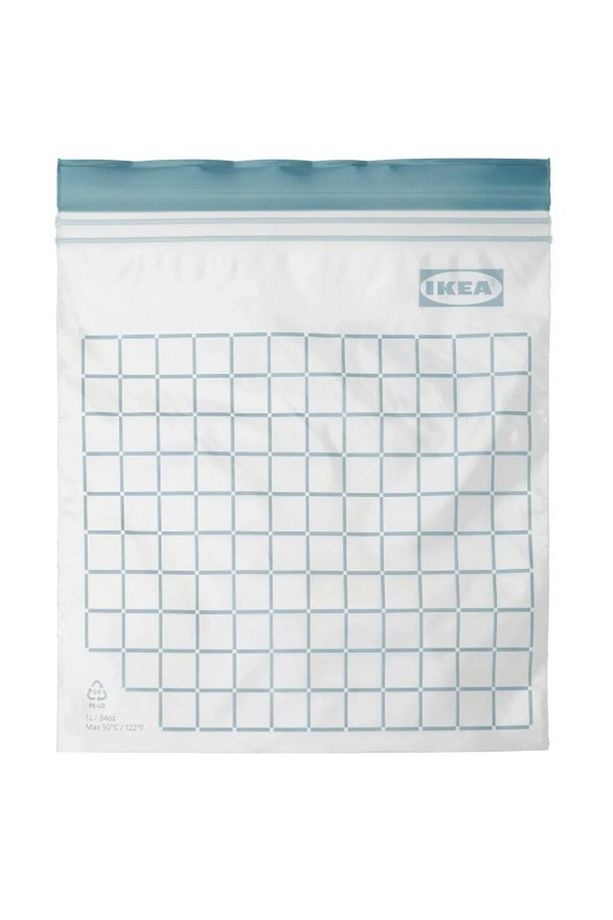 Istad 1 Lt 18 X19 Cm Mavi Desen 25 Adet Kilitli Buzdolabı Poşeti Saklama Torbası - 1