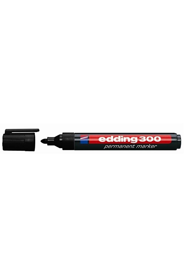 قلم تحديد دائم برأس دائري أسود ED-300 - 2