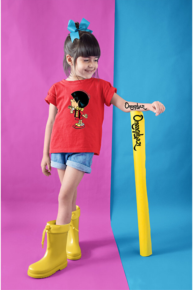 Cedric Chen Printed Girl's Oversize T-Shirt