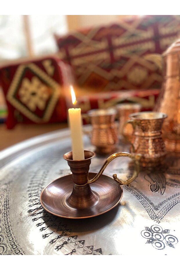 Eskitme  Bakır Şamdan - 2