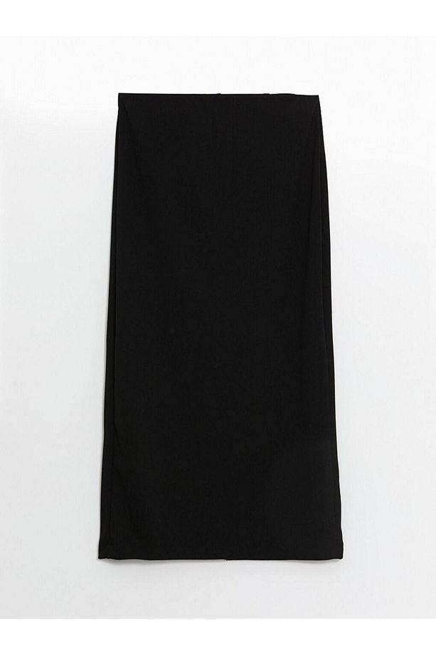 Dar Fit Düz Krep Kadın Etek (W4) - 5