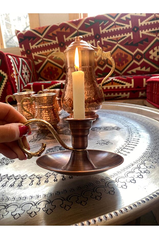 Eskitme  Bakır Şamdan - 3