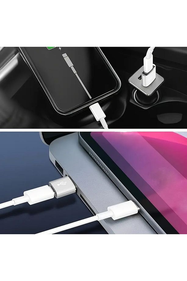USB Type-C Çevirici OTG Veri Aktarıcı USB - Type C Dönüştürücü Mini Adaptör Type C Kablo Bağlama - 2