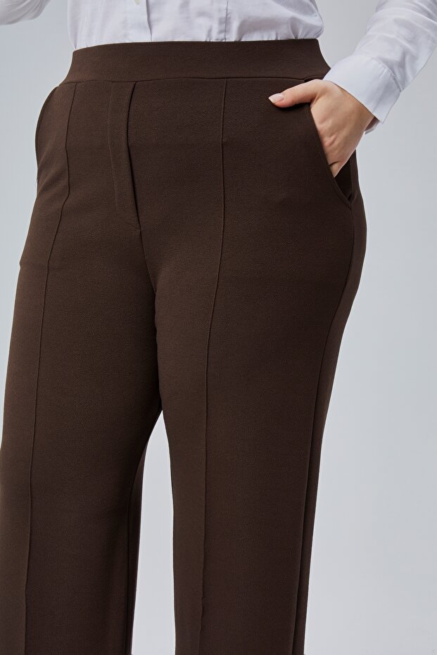 Normale Pallazo-Damenhose mit elastischer Taille - 6