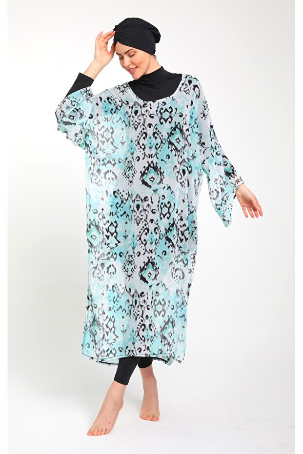 المعطف الشيفون المنقوش 3785 - 2