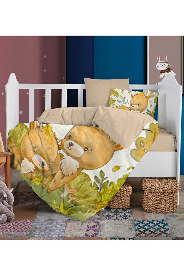 Baby Duvet Cover 100% Cotton Oeko-Tex ® Certified Special Woven Beautiful Deer