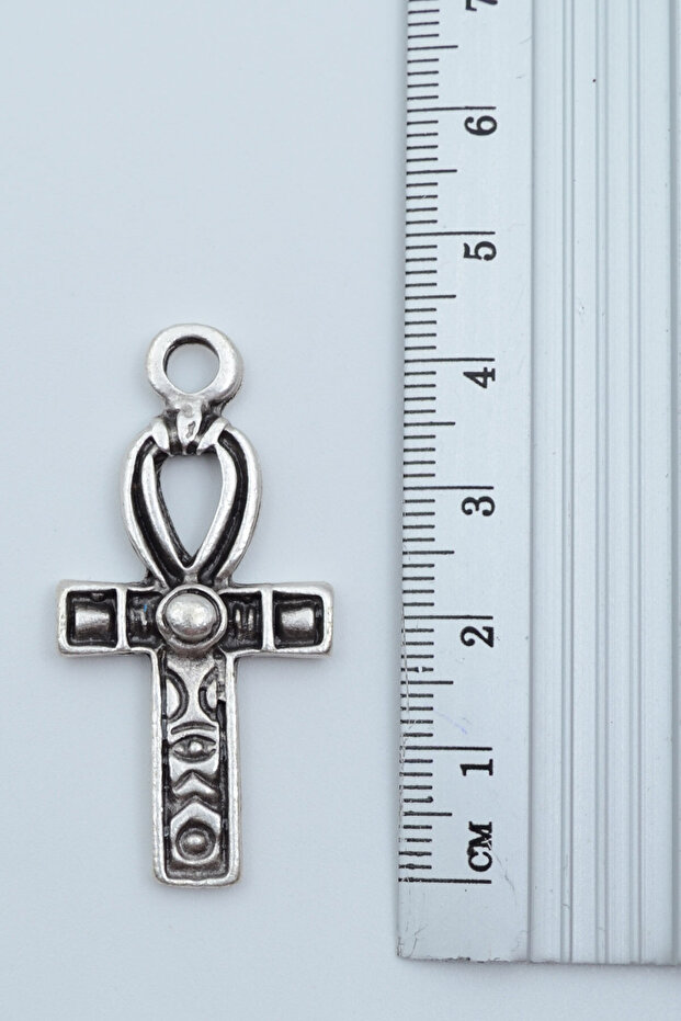 2'li Ankh Anahtarı - Nil'in Anahtarı Gümüş Kaplama Kolye Seti - 4