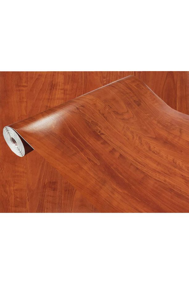 276-0411 Kızıl Ahşap Desen Yapışkanlı Folyo ( 45 Cm X 2 Mt ) - 3