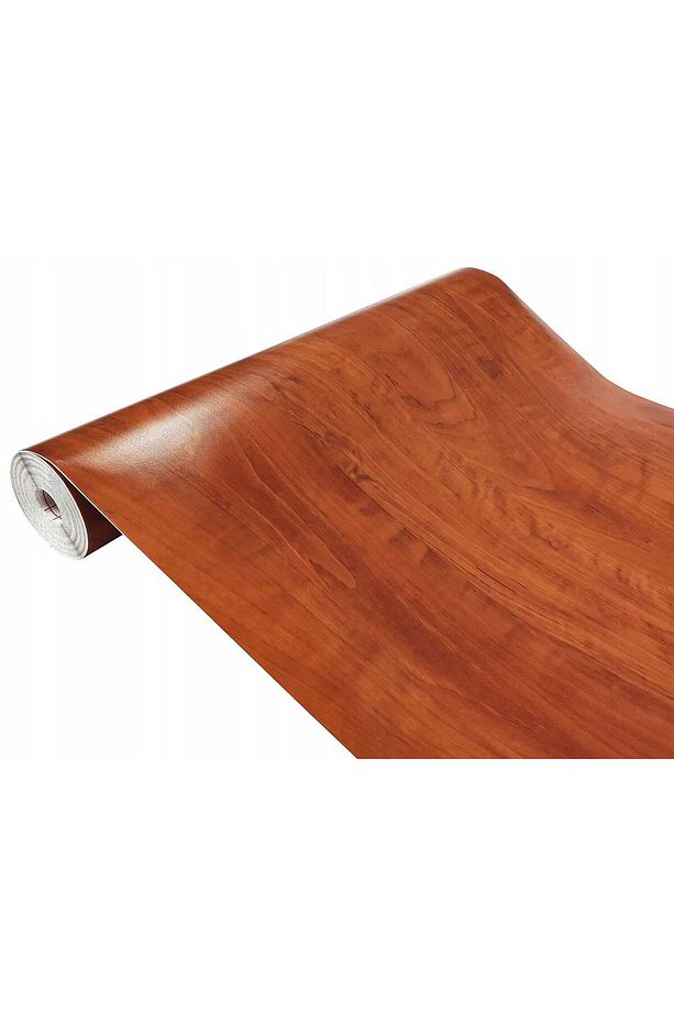 276-0411 Kızıl Ahşap Desen Yapışkanlı Folyo ( 45 Cm X 2 Mt ) - 1