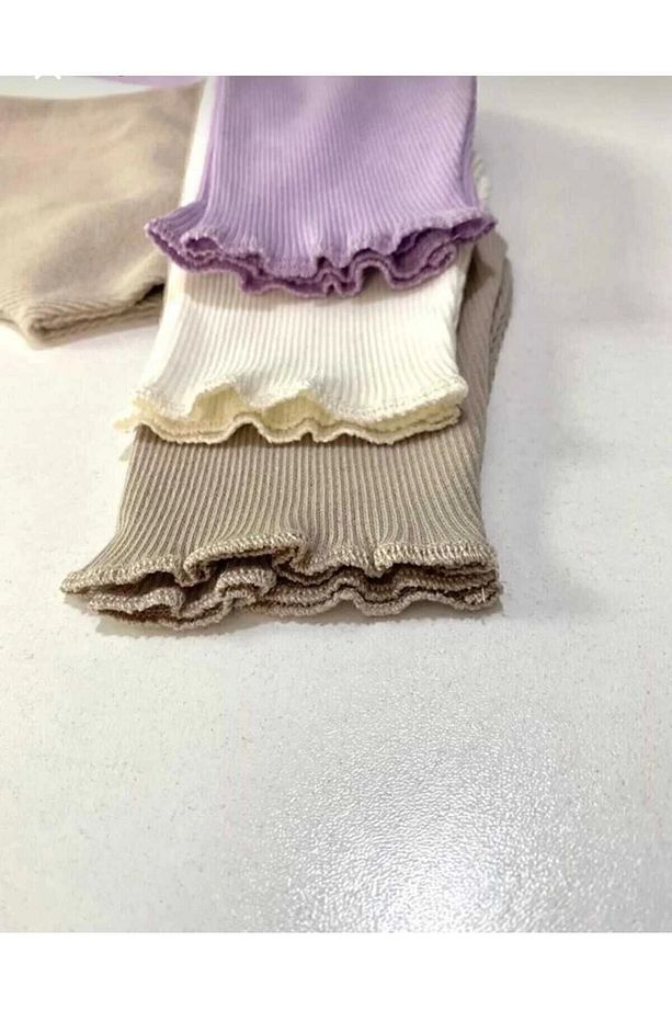 Funkids Fitilli Esnek 3lü Bebek Taytı Çocuk Taytı Tek Alt - 4