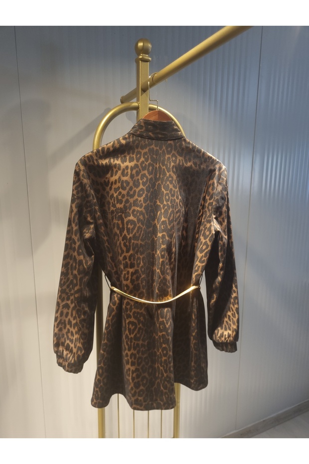 Aslan Detaylı Leopar Ceket - 3
