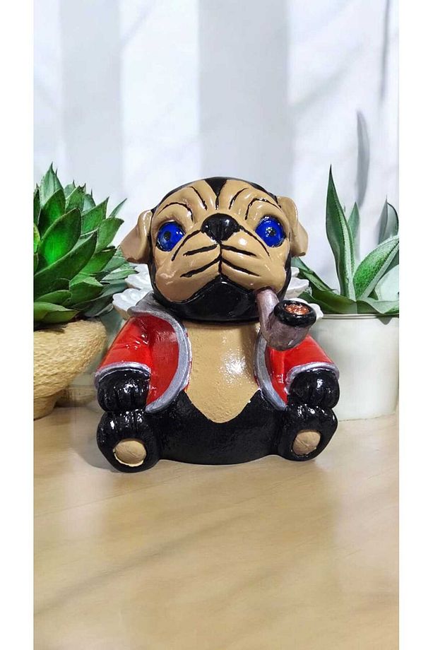 Dekoratif Lüks Tasarım Panda Ve Köpek Kül Tablası Küllük Ve Biblo (1 Adet.) - 3