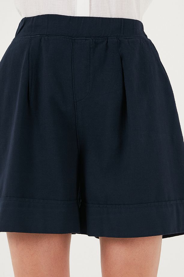 Pamuklu Standart Fit Yüksek Bel Dikiş Detaylı Şort ŞORT 668YP4921 - 6