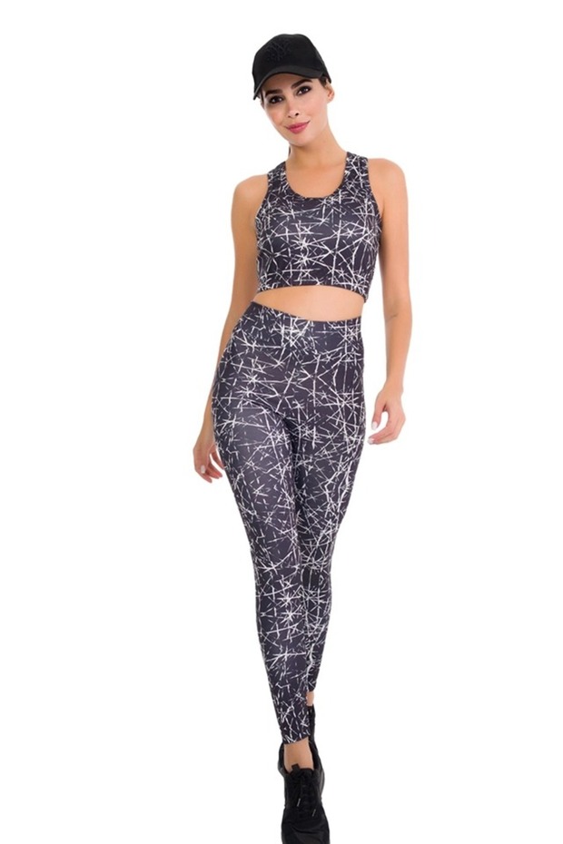 Fitness Sports Leggings Bustier Set