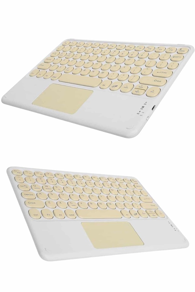 Touchpad Tüm Cihazlara Uyumlu Bluetooth Klavye Touchpad Slim Kablosuz Wifi Q Klavye - 4