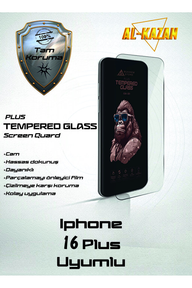 iPhone 16 Plus Compatible Transparent Unbreakable Screen Protector Ultra Thin Antiscratch& Shockproofprotected - 1