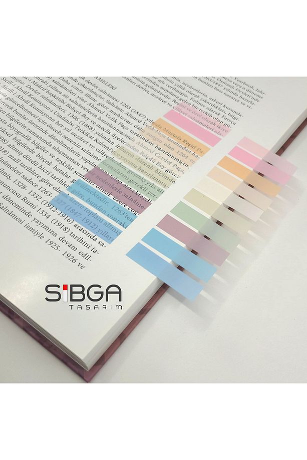 Şeffaf Renkli Postit Post-it Post It. Kitap Ayracı Ayraç Postit Sticker Not Kağıdı 200 Yaprak - 6