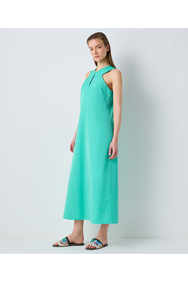 Rahat kesim cutout elbise - 2