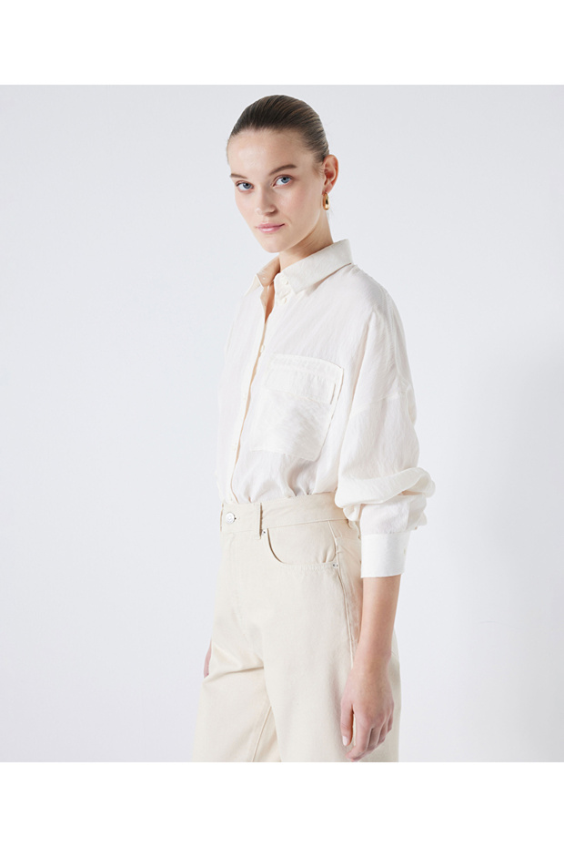 Cepli oversize gömlek - 5