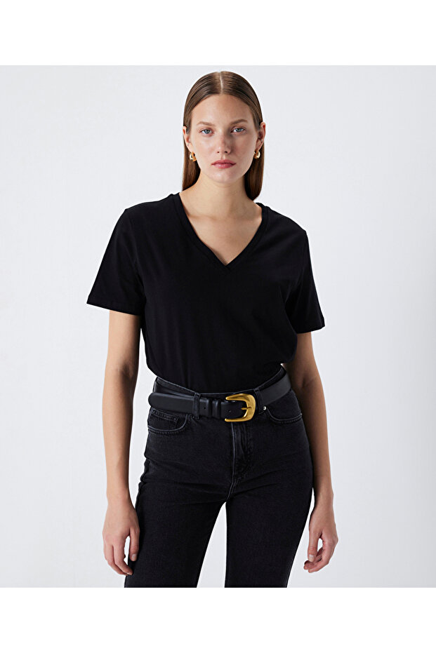 V-Neck T-Shirt - Simple Design