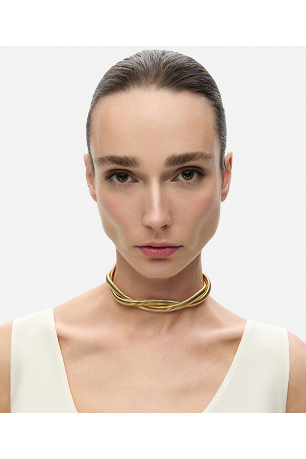 Paslanmaz çelik sarmal kolye - 2