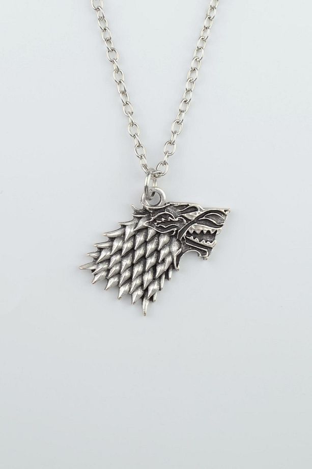 Game Of Thrones Kurt Gümüş Kaplama Düz Zincir Kolye - 1