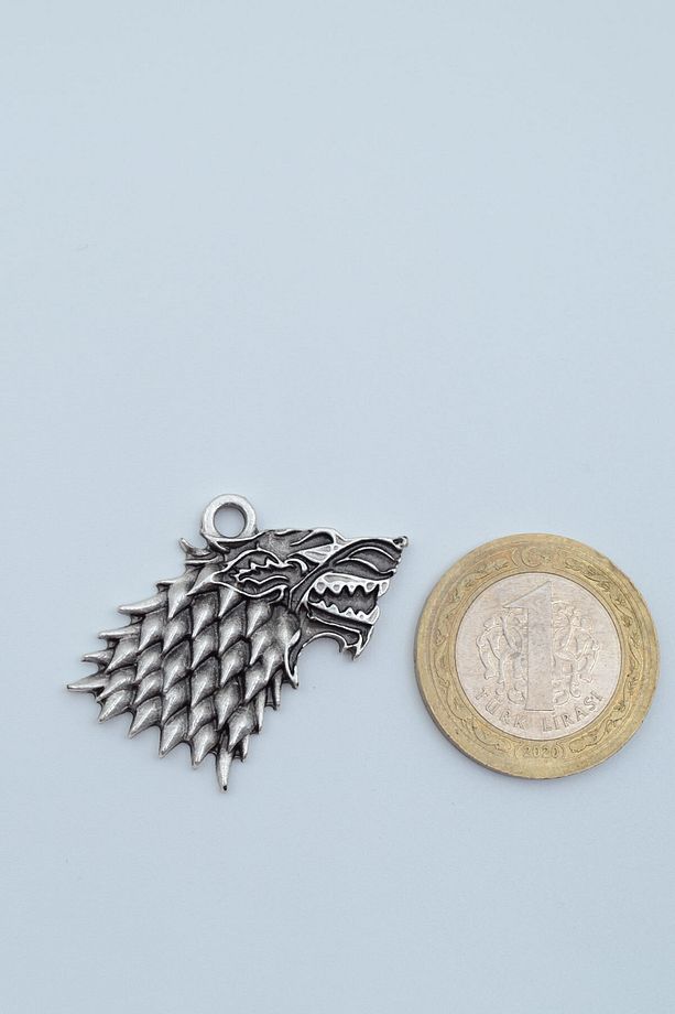 Game Of Thrones Kurt Gümüş Kaplama Örme Zincir Kolye - 4