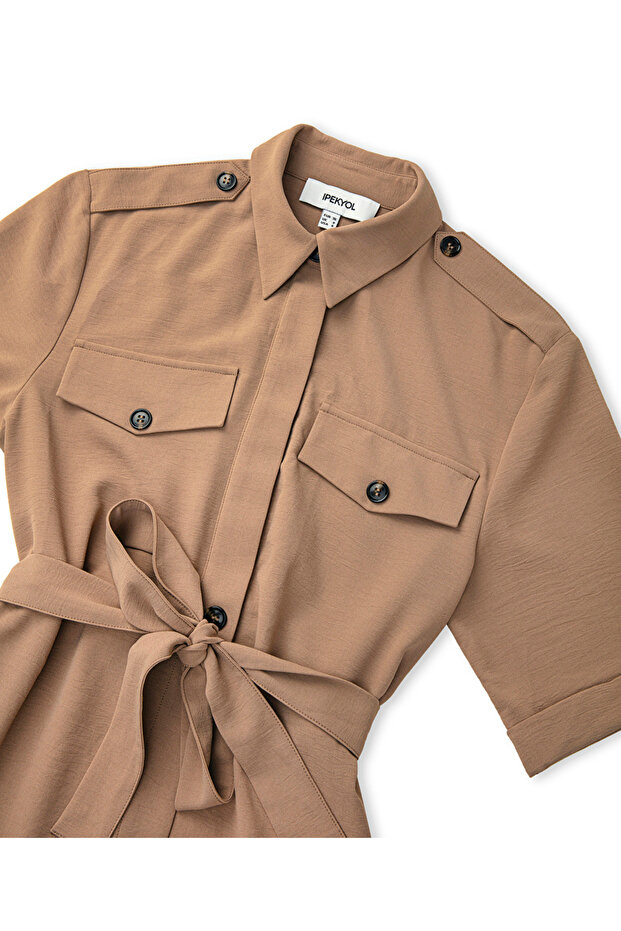 Cepli mini elbise - 4