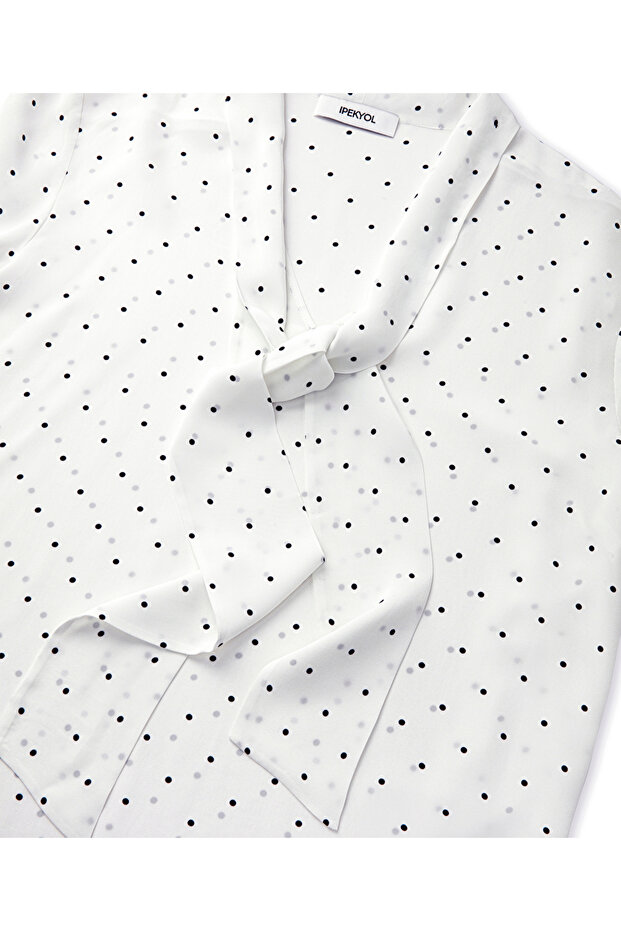 بلوزة منقوشة منقطة - 4