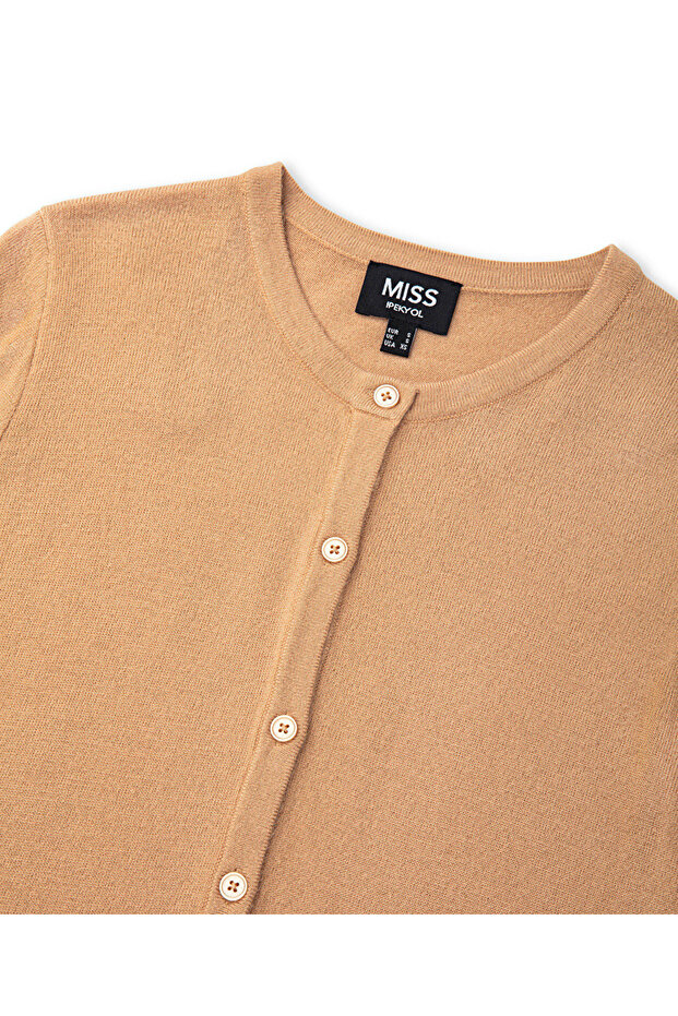 Düğmeli basic hırka - 4