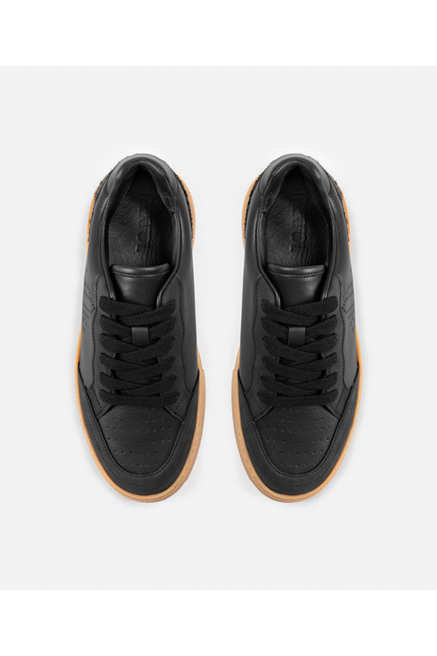 Leopar desen mix sneaker - 5