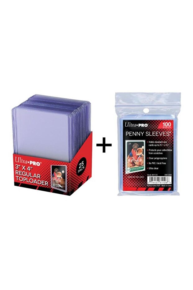 25-Piece Toploader + 100-Piece Sleeve Card Protector Bundle