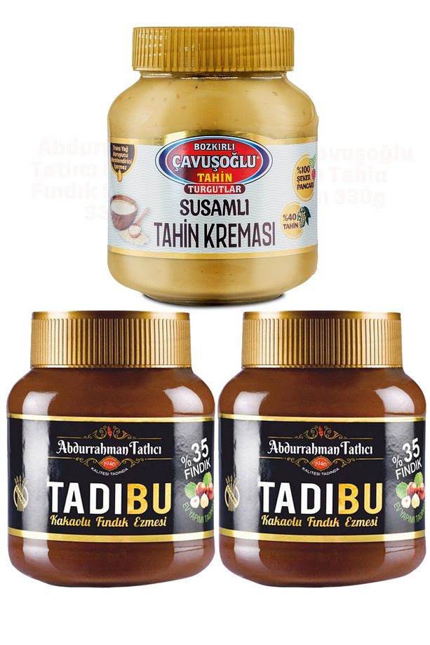 Abdurrahman Tatlıcı Tadıbu 330 gr x 2 Adet + Çavuşoğlu Susamlı Tahin Kreması 330 gr - 1