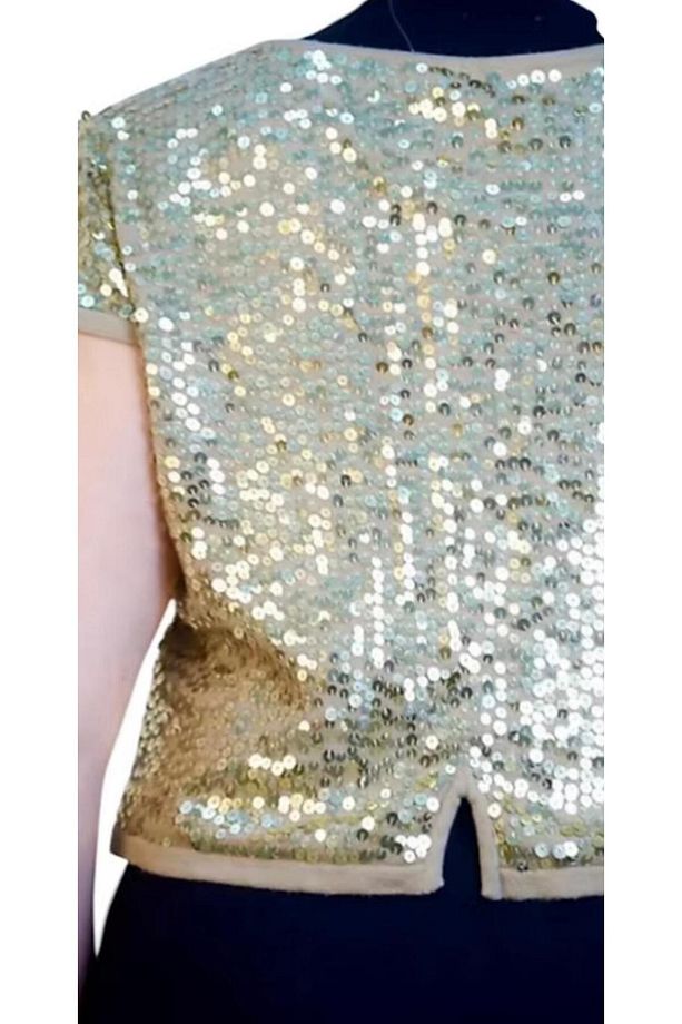 Full gold pullu triko yelek - 4