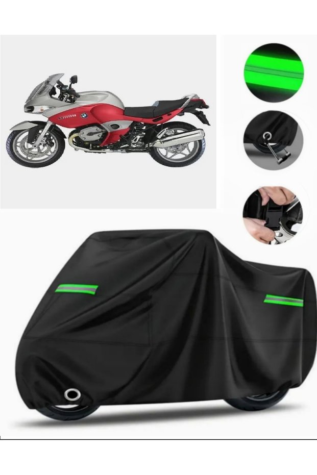 Bmw R 1200 St Compatible Motorcycle Tarpaulin Premium (Lock Compatible) - Black - Mpro9002