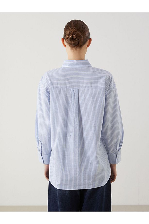 LCW Modest Çiçekli Oversize Kadın Gömlek Tunik - 4