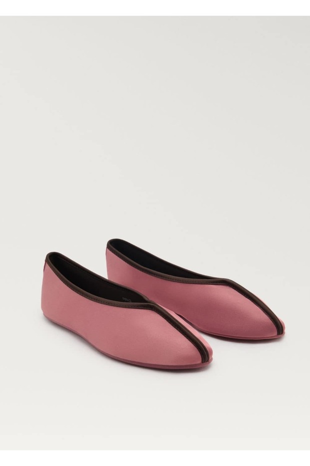 Saten Şeritli Kontrast Babet - 1