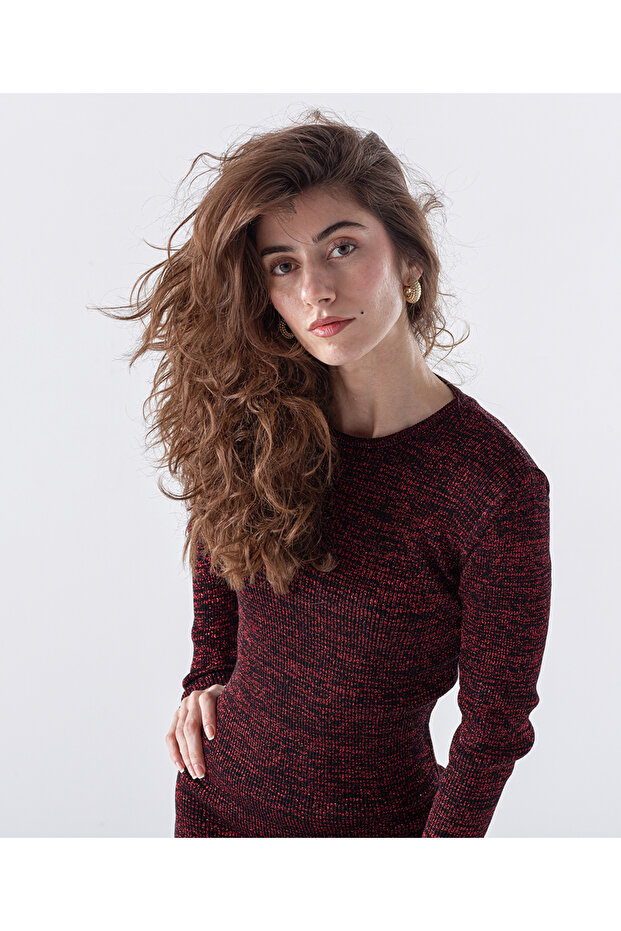 Simli Triko Elbise - 4