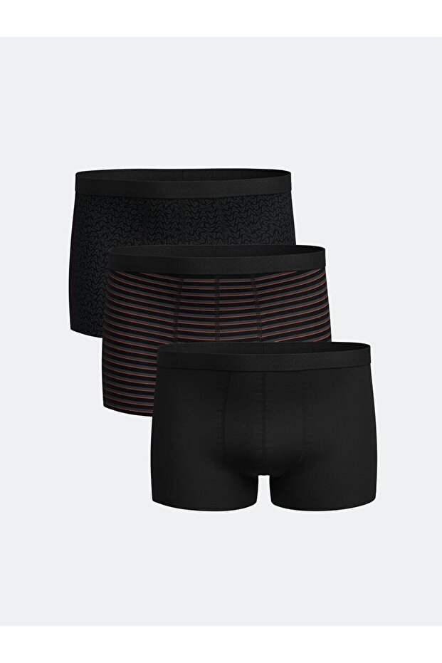 Standard Mold Cotton Flexible Men's Boxers 3-Piece