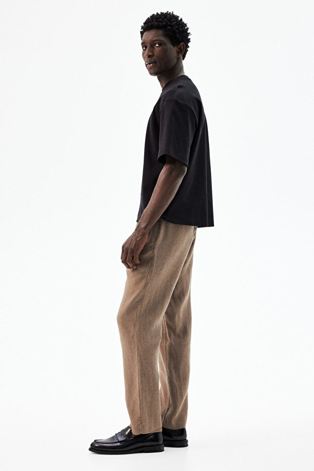 Keten Pantolon Regular Fit - 5