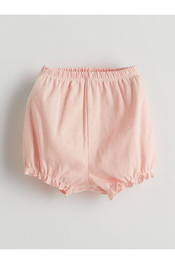 LCW baby Çiçekli Pamuklu Kız Bebek Çıtçıtlı Body ve Şort 2'li Takım - 7